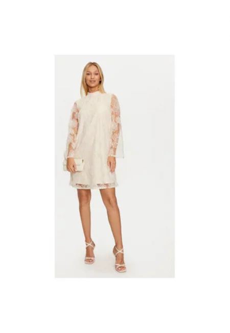Дамска рокля -  304436833 - Полиестер - Бял - Бял