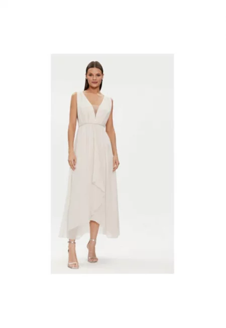 Дамска рокля - Ринасименто - 304130441 - Полиестер - Бежов