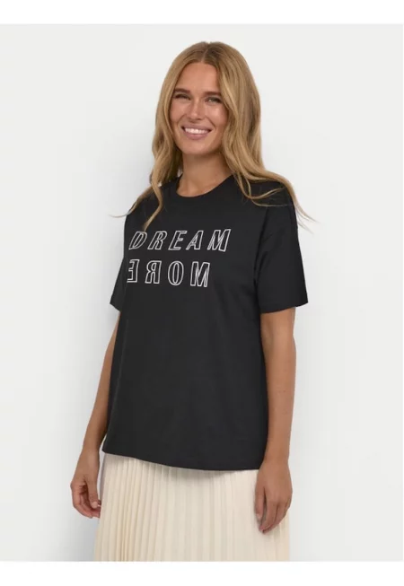 Дамска тениска -  582388 - Черна - Памук -