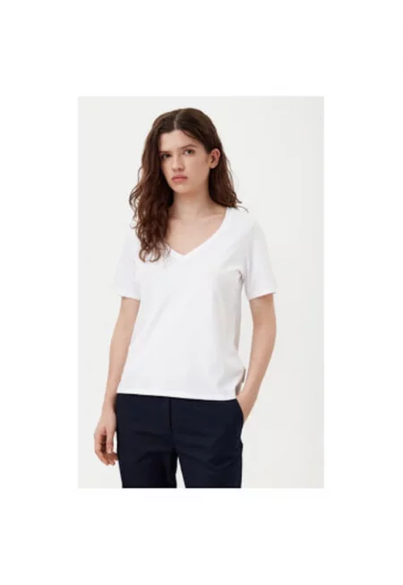 Дамска тениска - Marc O'Polo - 304830235 - Памук - 2XL INTL - Бяла