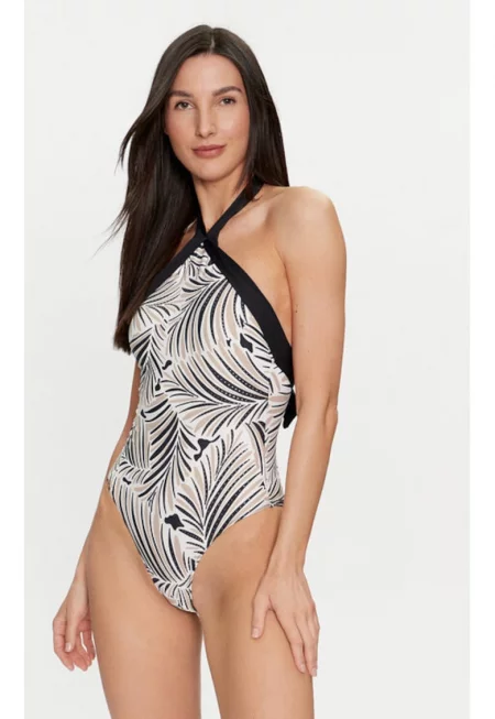 Дамски бански костюм -  303691097 - Полиамид - Бежов - Бежов