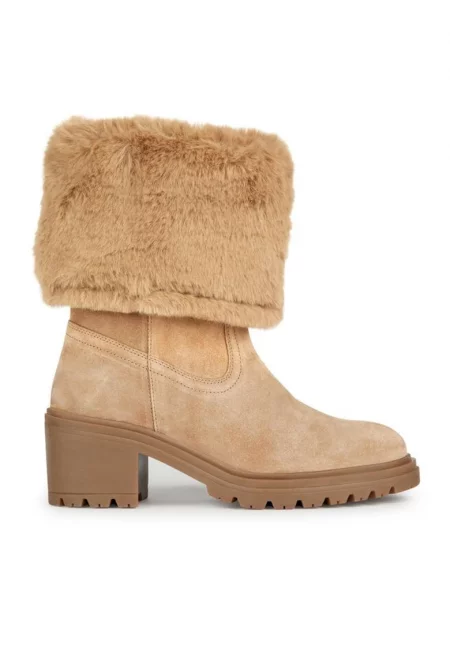 Дамски боти до глезена -  30256599337 - Естествена кожа - Кафяв