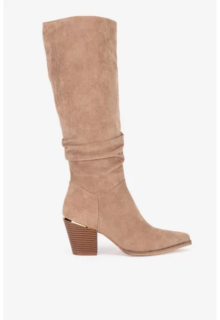 Дамски ботуши  5905588852773 - Текстил - Бежов - Бежов