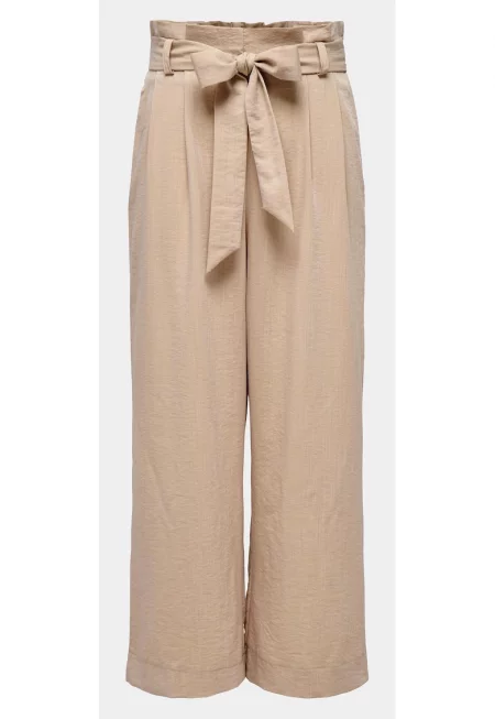 Дамски панталон -  303603120 - Бежов - Вискоза