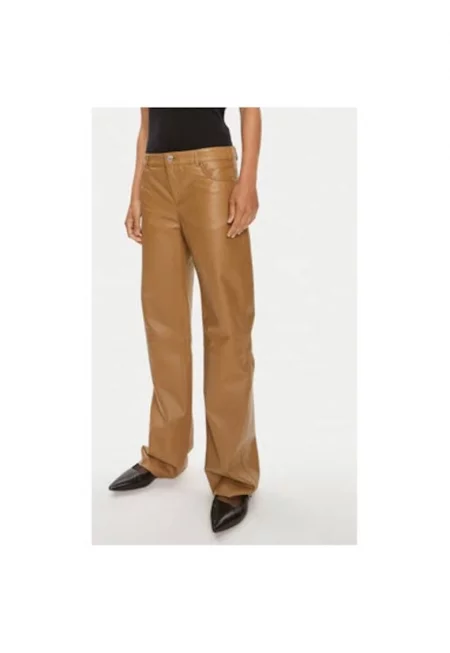 Дамски панталон -  304005251 - Естествена кожа - - Кафяв