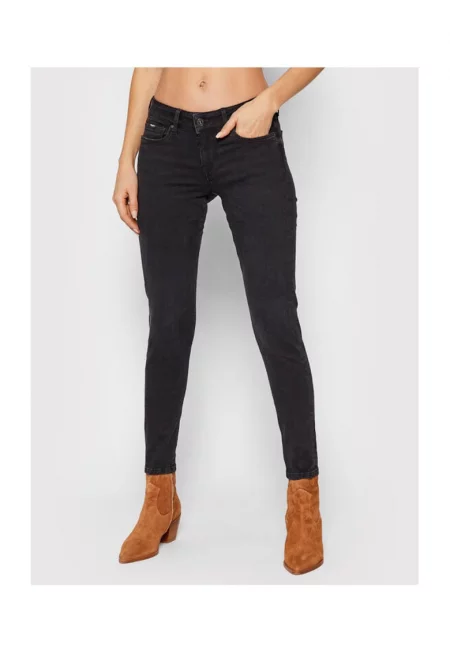 Дамски панталон  PL204174S98 - Памук/Полиестер - Черен - Черен