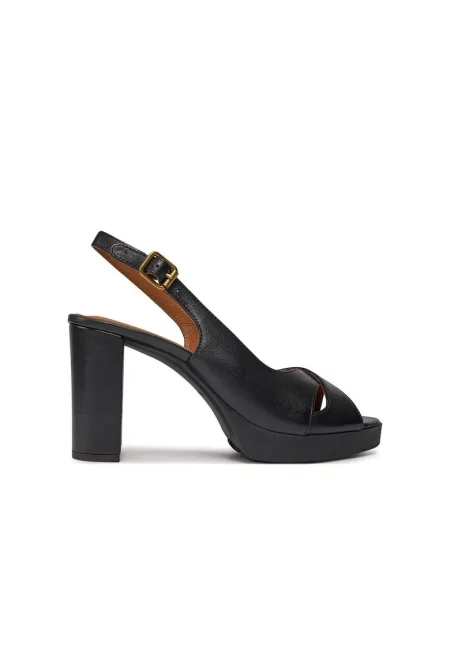 Дамски сандали -  303468 - Естествена кожа - Черни - Черен