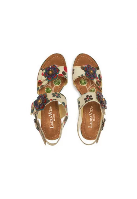 Дамски сандали - NELLAO 15 -  Естествена кожа - Многоцветни