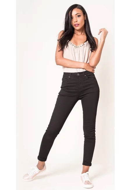 Дамски Slim дънки  черни P109-1 M8 16770