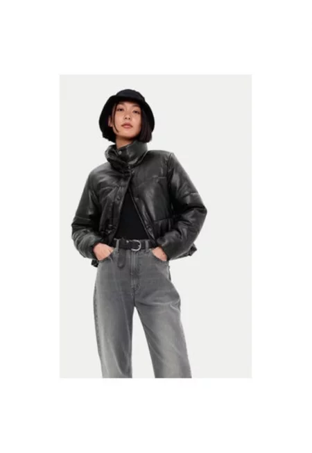 Дамско яке -  305017079 - Екокожа - Черно - Черен