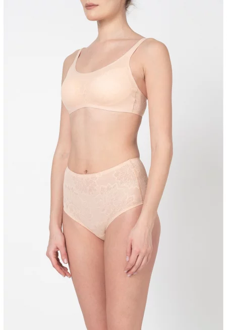 Дантелен сутиен Fit Smart с жарсе - Праскова