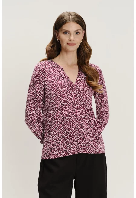 Десенирана блуза с 3/4 ръкави