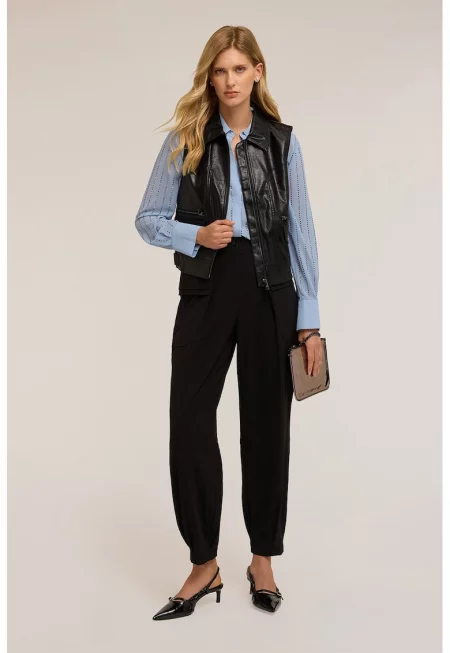 Елек от еко кожа с цип