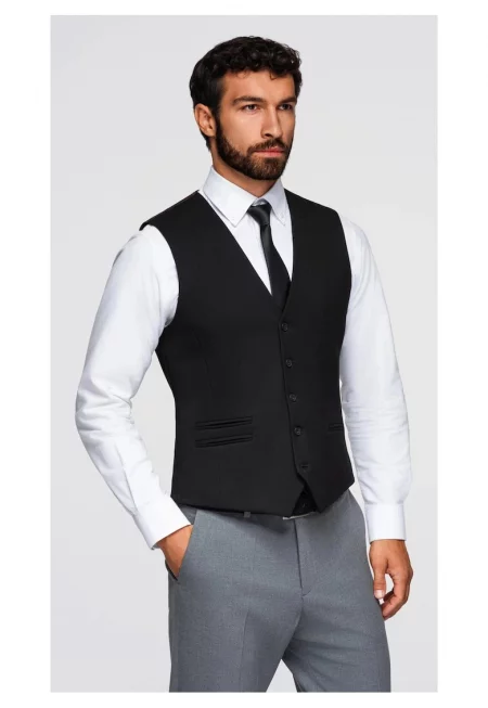 Елек за костюм с класически детайли и подплата  OM-BLZV-0142