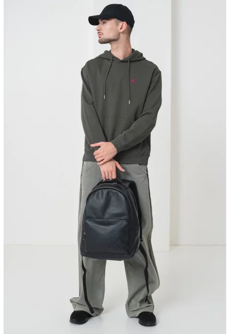 Худи с джоб кенгуру - Тъмно каки