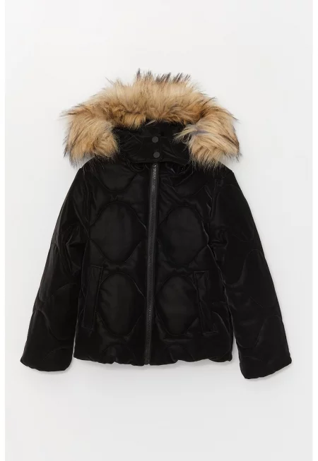 Капитонирано зимно яке с качулка и еко пух
