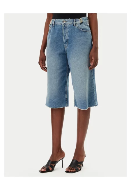 Къси дънки за жени -  памук - син