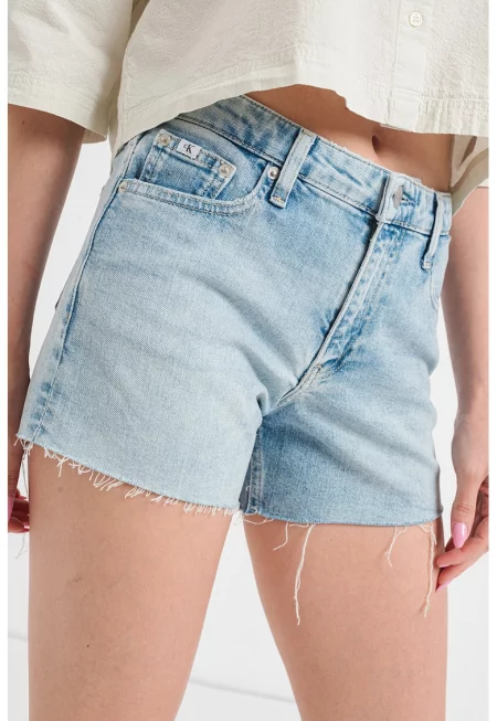 Къси слим дънки - Пастелносин