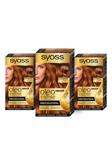 Комплект: 3 x Перманентни бои за коса без амоняк  Color Oleo Intense - 7-58 Cool beige blond - 115 мл