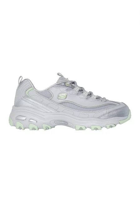 Кожени спортни обувки D'Lites с мрежа - Светло сив/Сребрист