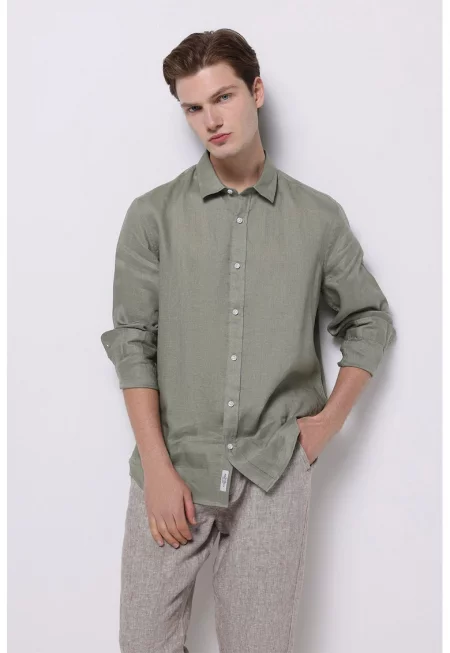 Ленена риза с яка