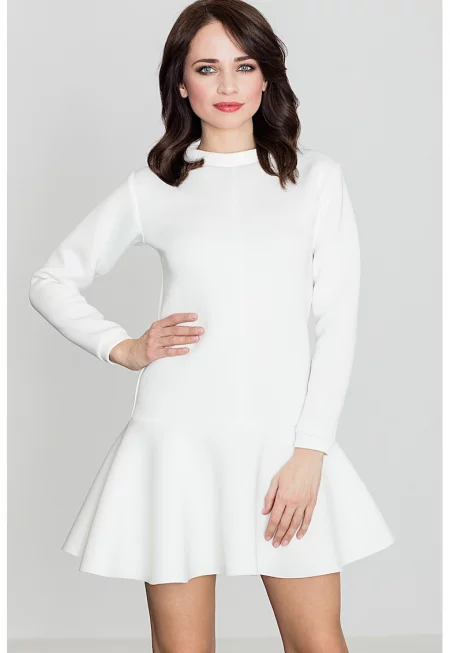 Ленитиф рокля K247 - екрю - изработена от олекотен полиестерен материал