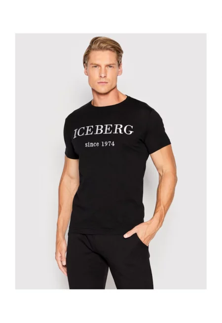 Мъжка тениска  F014 6301 - Памук - 2XL INTL - Черна