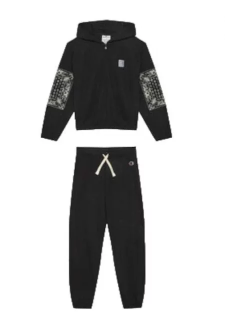 Мъжки лайфстайл анцуг -  405119 KK001 - памук - черен