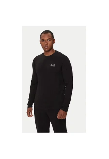 Мъжки суитшърт - Emporio Armani  304213038 - Памук - Черен - Черен