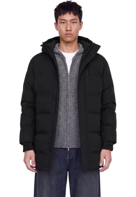 Мъжко дълго зимно яке  Trace Alpha Long Puffer 67933 - Черен