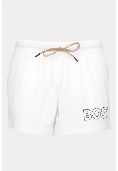 Плувни шорти Mooneye с лого - Бял/Черен