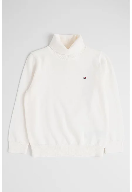 Пуловер от органичен памук с поло