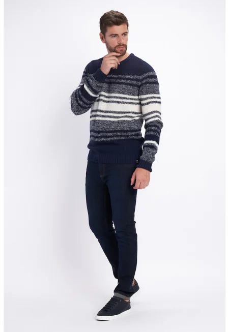 Раиран пуловер с вълна