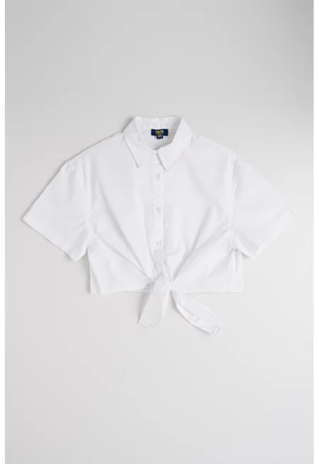 Риза с памук с преден възел