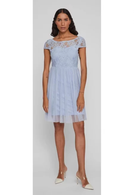 Рокля -  5021 - Памук - Небесно синьо