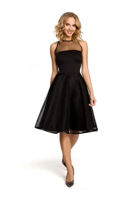 Рокля -  полиестер - черно