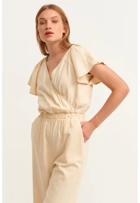 Шпиц гащеризон с джобове - Бежов