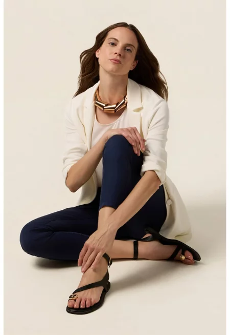 Скъсени слим дънки - Тъмносин