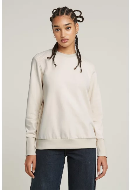 Суитшърт с органичен памук - Крем