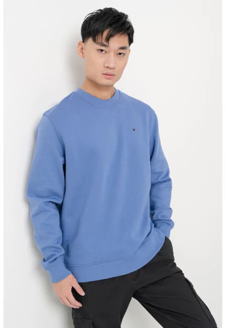 Суитшърт с овално деколте и лого