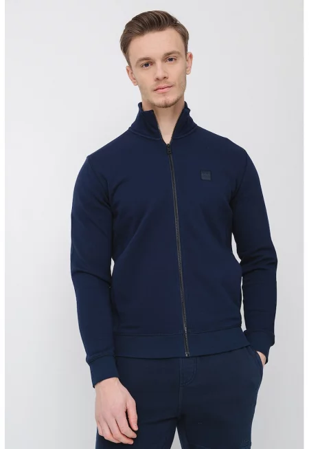 Суитшърт Zestart с цип и лого - Тъмносин