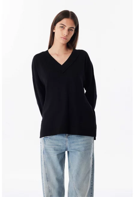 Свободен шпиц пуловер