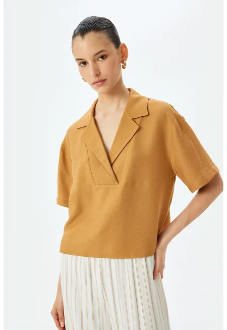 Свободна блуза с яка