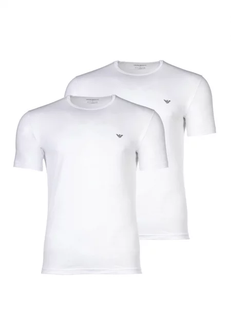 Тениска с овално деколте и лого - 2 чифта