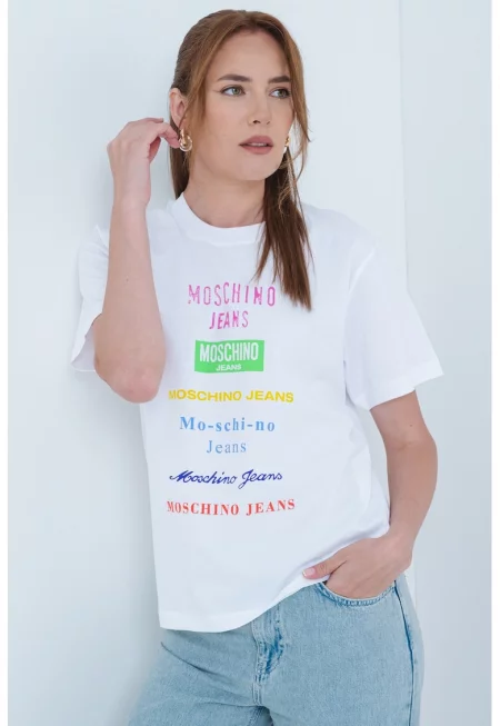 Тениска с овално деколте и лого