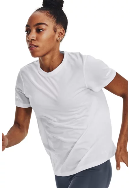 Тениска за бягане с овално деколте - Бял