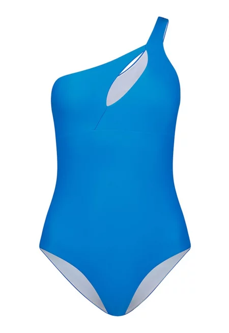 Цял бански с едно рамо - Кралско Синьо