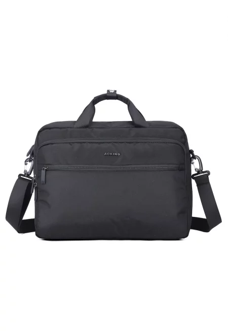 Унисекс чанта за лаптоп с регулируема презрамка - Черен