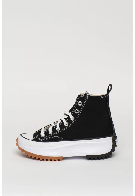 Унисекс високи маратонки с плоска подметка Run Star Hike - Бяло - Черно - Бял/Черен