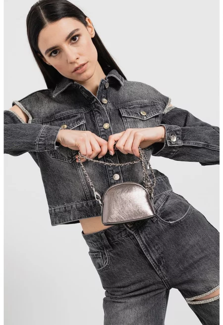 Яке от деним с отвори на ръкавите